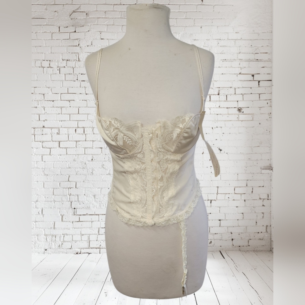 NWT Vintage Eve Stillman for Lady Marlene Bustier with Garters 36B NOS **note***